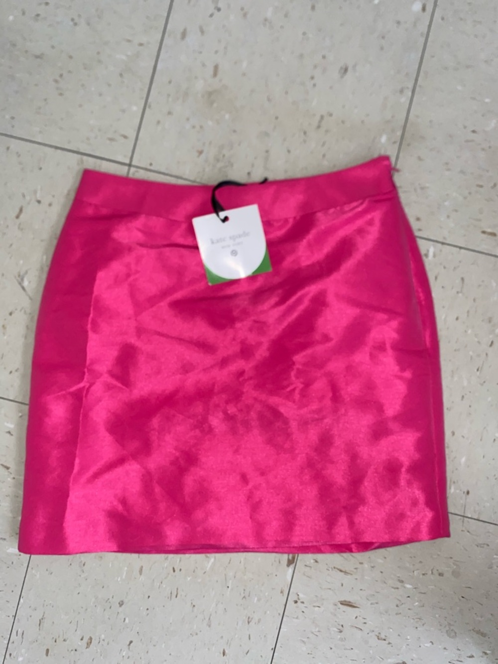 KATE SPADE MINI SKIRT HOT PINK TAFFETA SZ 4 NWT